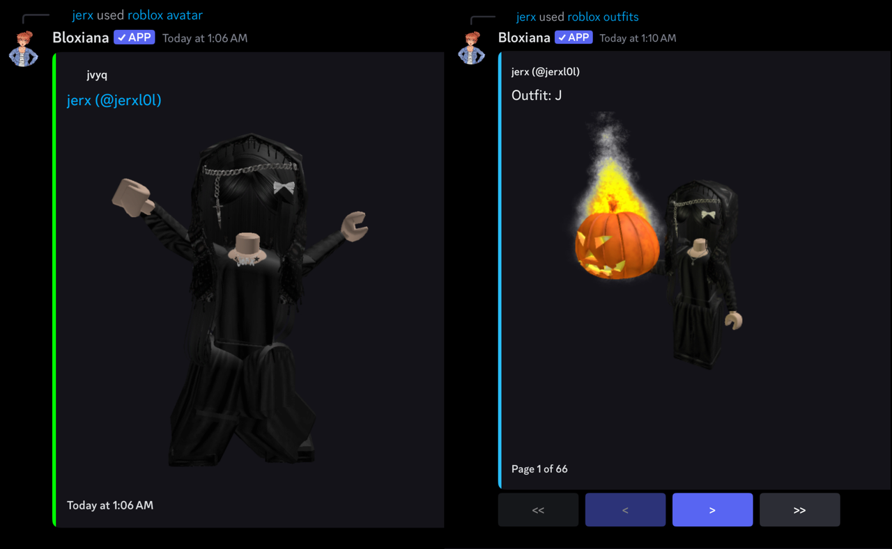 New avatar and outfits commands