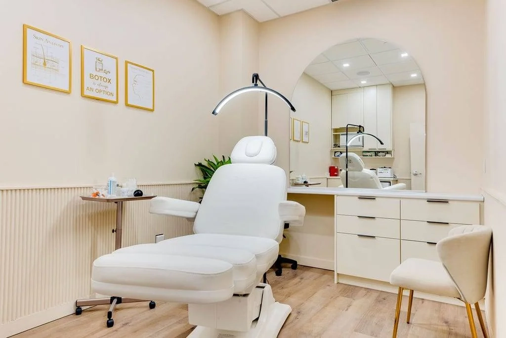 private procedure room with clean minimal layout.