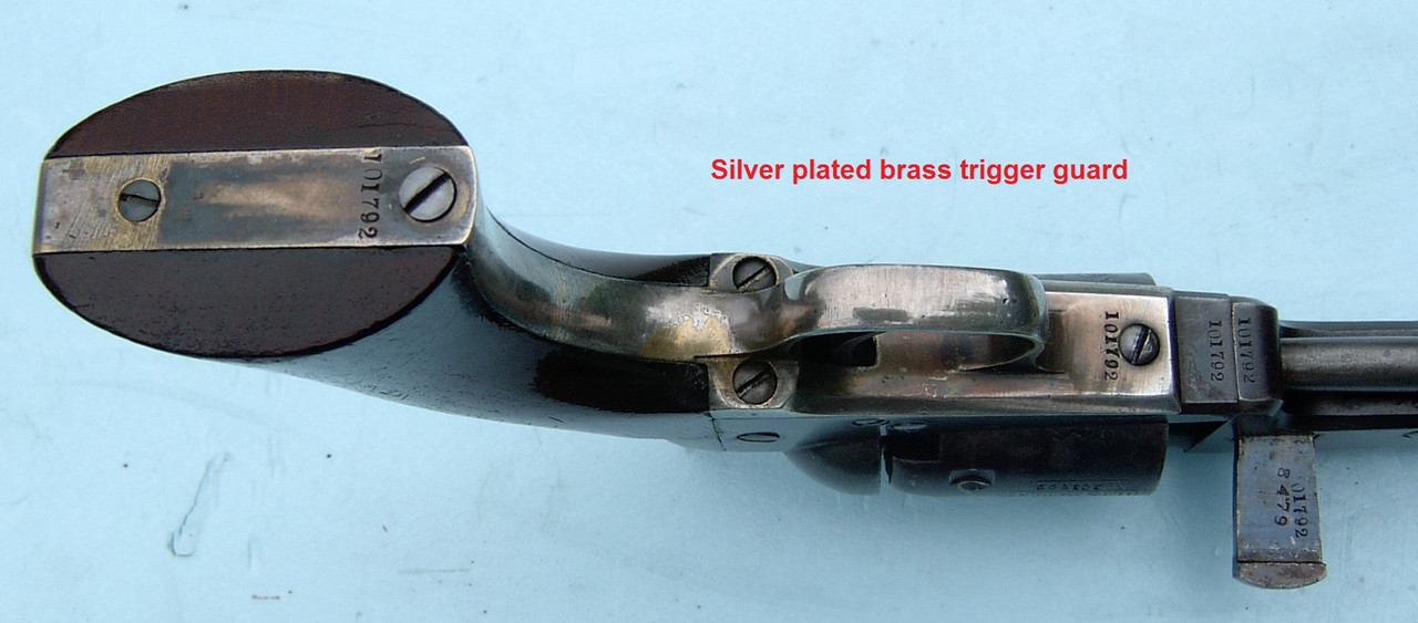 Sns on trigger guard strap- silver plating on 1849 Colt (2)