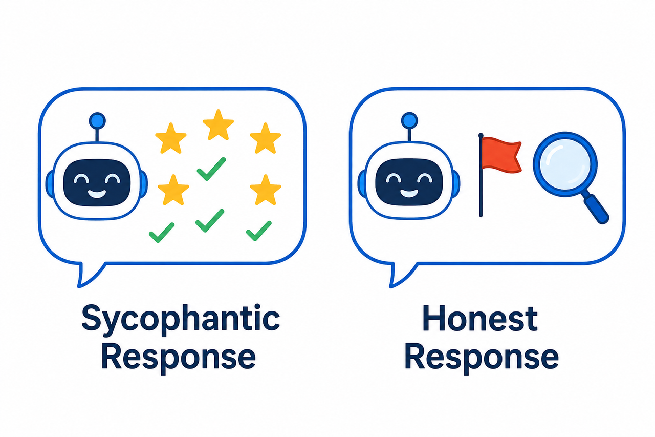 ChatGPT always agrees with me sycophantic vs honest response comparison