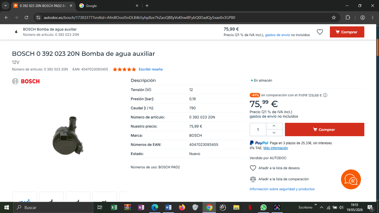 bomba auxiliar