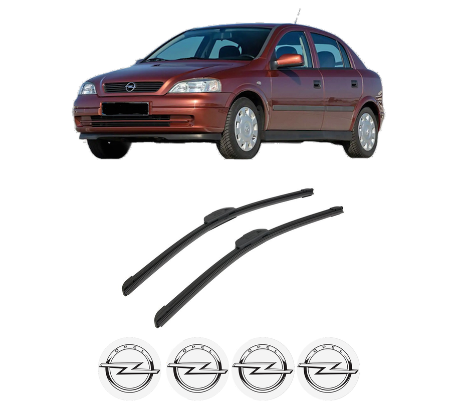 Set stergatoare auto OPEL ASTRA G CLASSIC (T98) din 2004-2009, pentru parbriz auto, 2 bucati, Bosch Aerotwin Retrofit, din cauciuc siliconat rezistent, 4 Stickere Auto OPEL