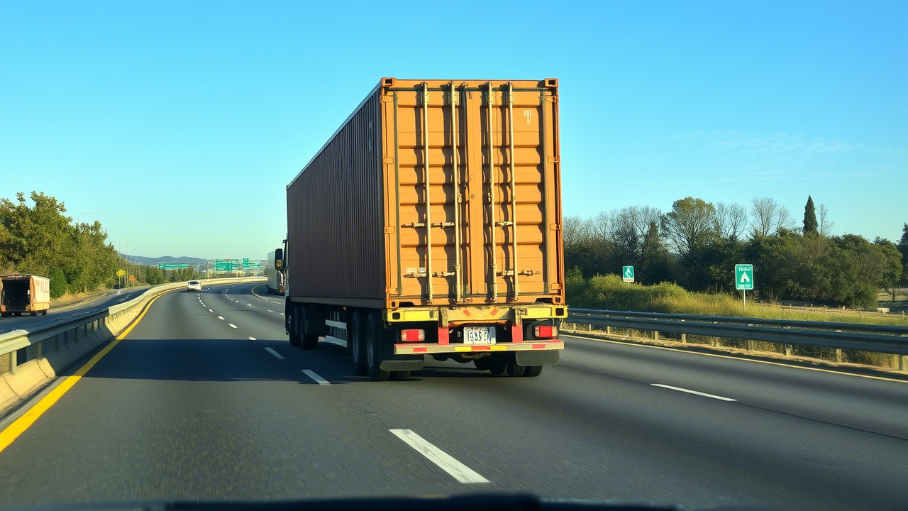 грузовик с контейнером