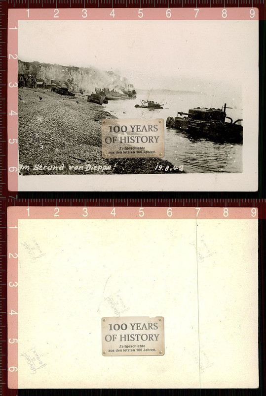 Orig. Foto Panzer Tank Dieppe Küste Frankreich A