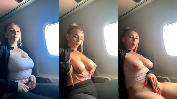 Kendra Sunderland Finger Fucking In The Plase Seat High In The Sky