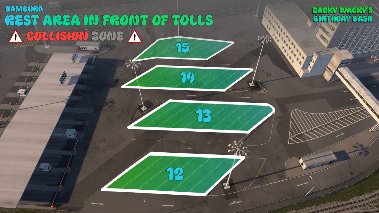 Hamburg - Rest Area In Front Of Tolls