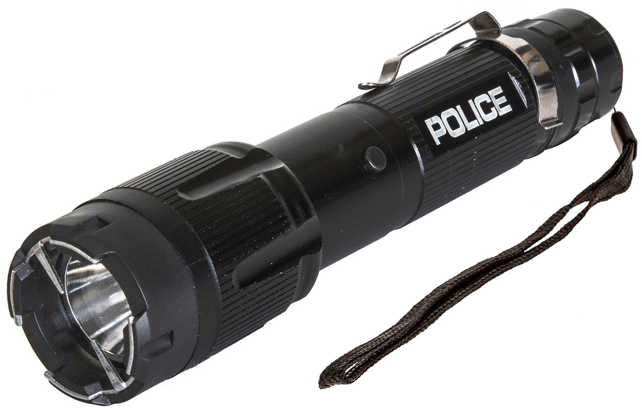 POLICE Stun Gun 306 170 BV Metal Rechargeable LED Flashlight - Black | eBay