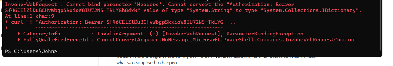command error
