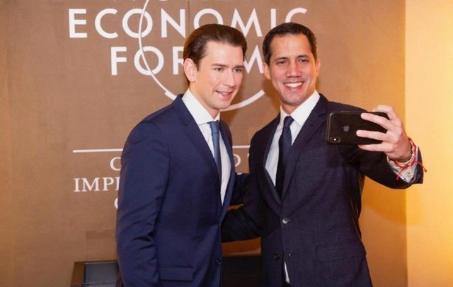 Sebastian Kurz y el también corrupto Juan Guaidó Sebastian Kurz y Juan Guaidó