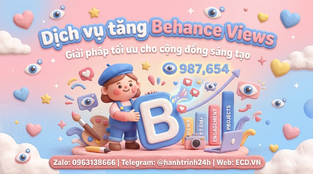 dịch vụ tăng behance views chất lượng cho portfolio