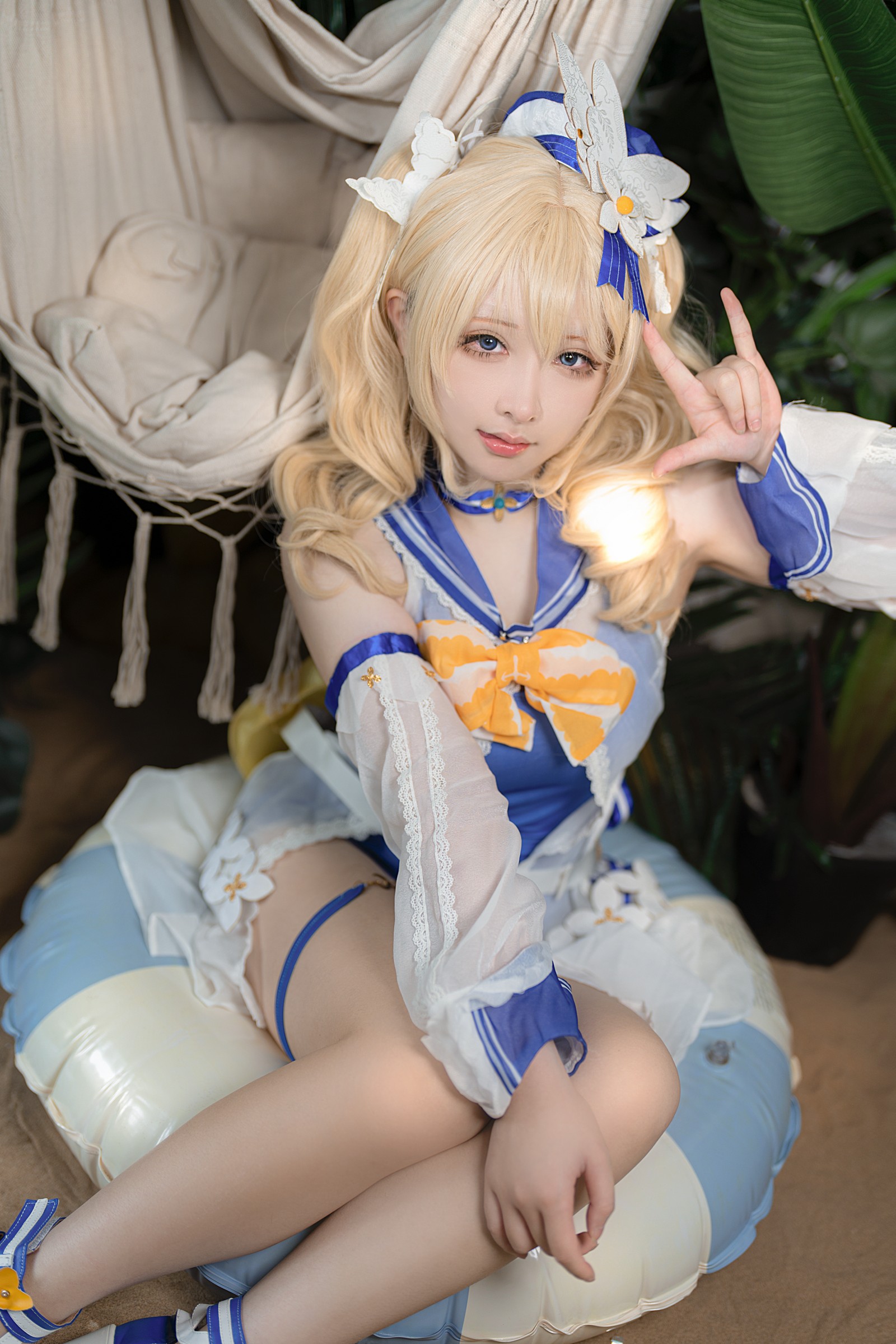 樱梨梨 芭芭拉 泳装 Cosplay 写真集｜原神角色高清摄影（30P｜576MB）插图2