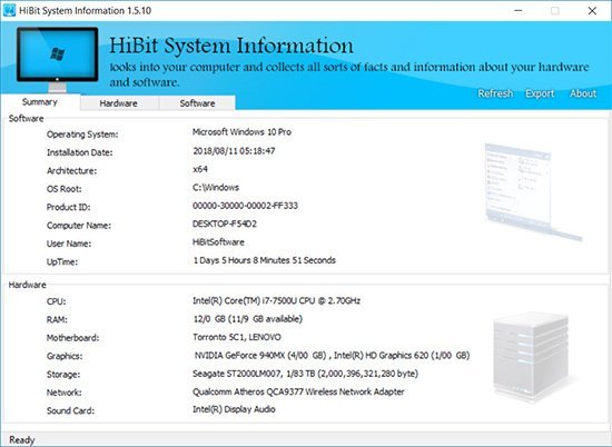 HiBit System Information 2.0.30