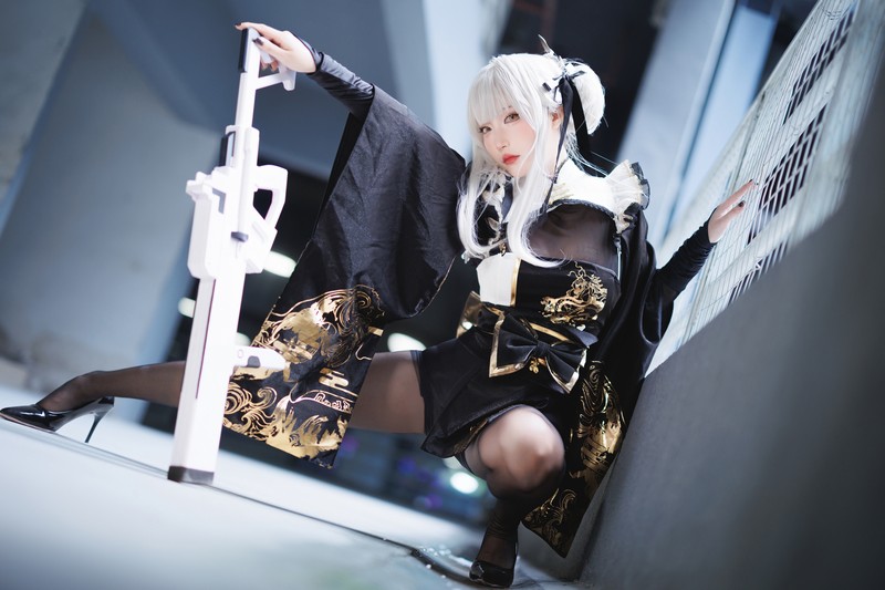 切切Celia 布兰浴衣 Blanc Cosplay NIKKE 写真 17P插图3