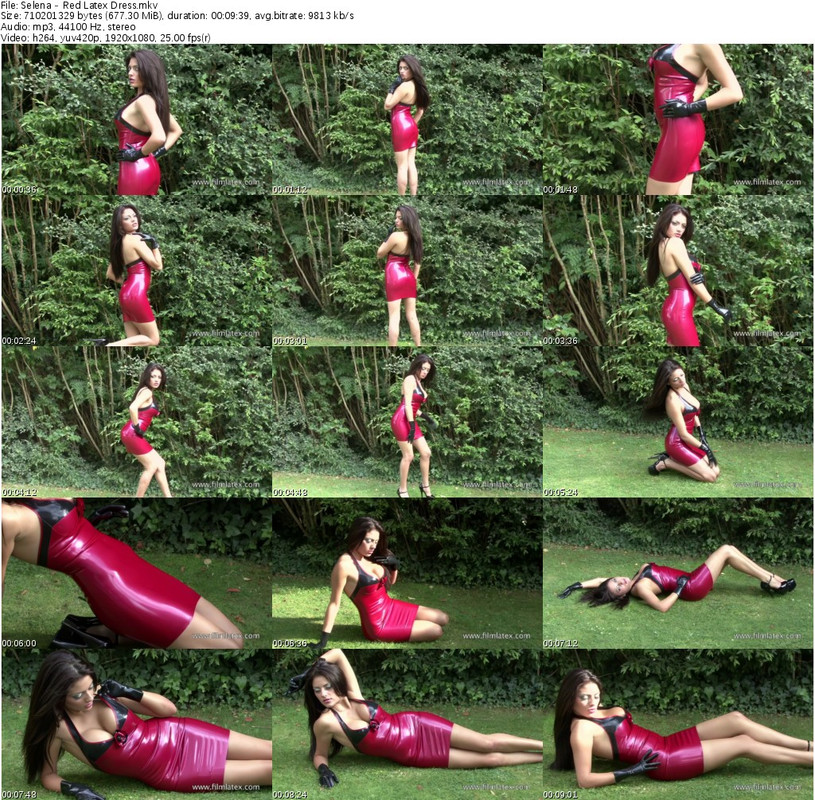 Selena - Red Latex Dress_s