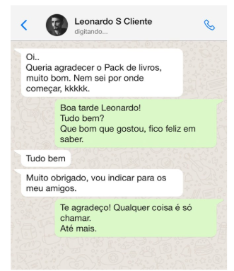 A testimonial from a happy customer.