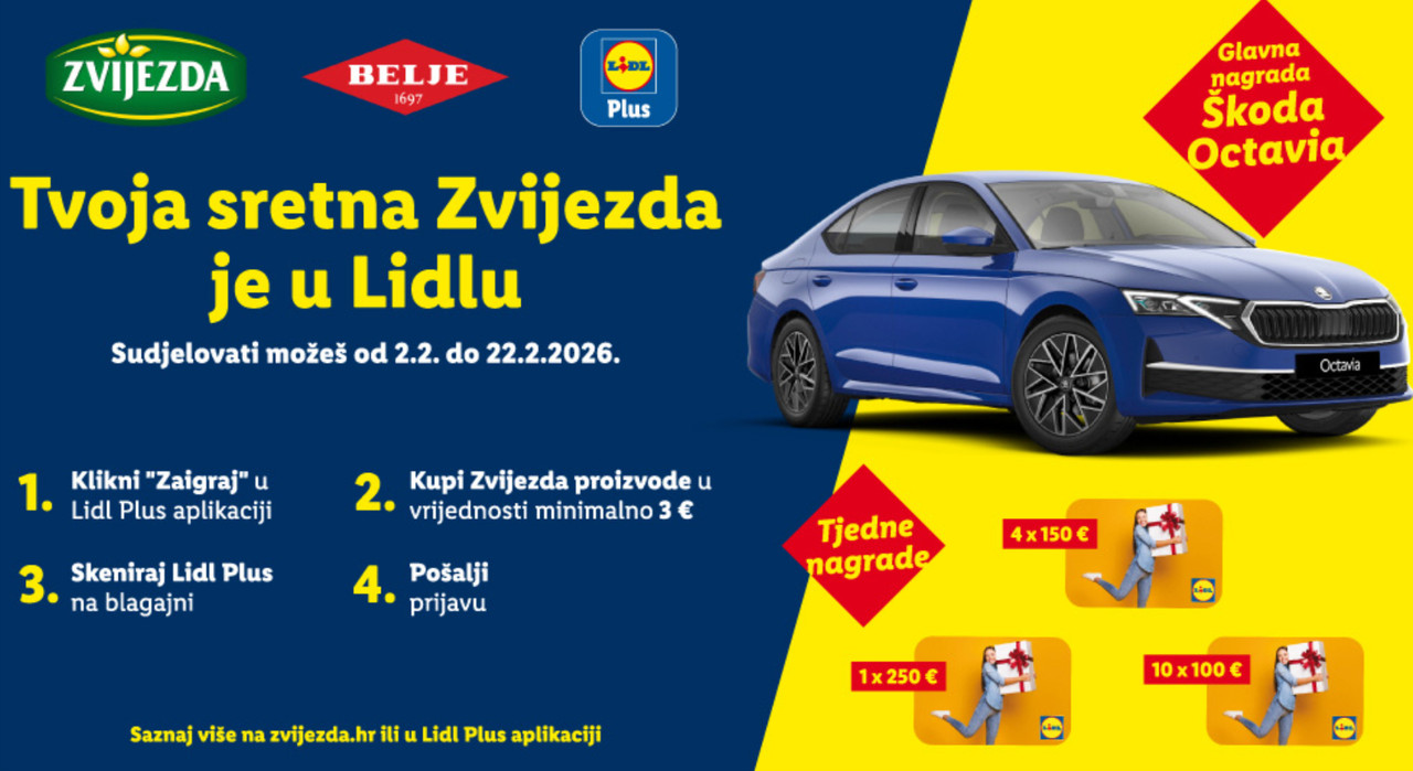 NAGRADNI NATJEČAJ Tvoja sretna Zvijezda je u Lidlu Zvijezda 01 30 2026 04 42 PM