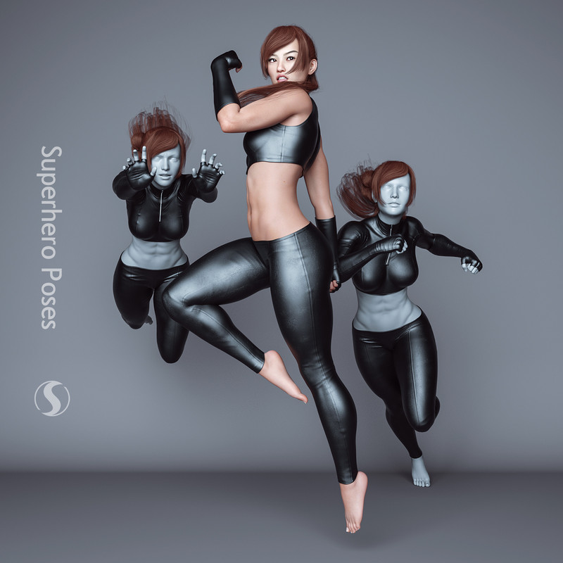 Superhero Poses & Expressions G8F