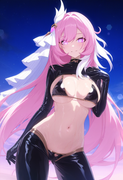 1girl, elysia (herrscher of human_ego) (honkai impact),, {reverse bunnysuit, {{{ s-2723318722
