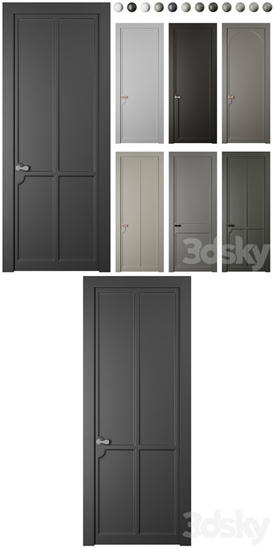 Interior door SOFTFORM with smooth coplanar platband 