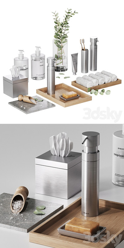Minimalist bathroom accessories