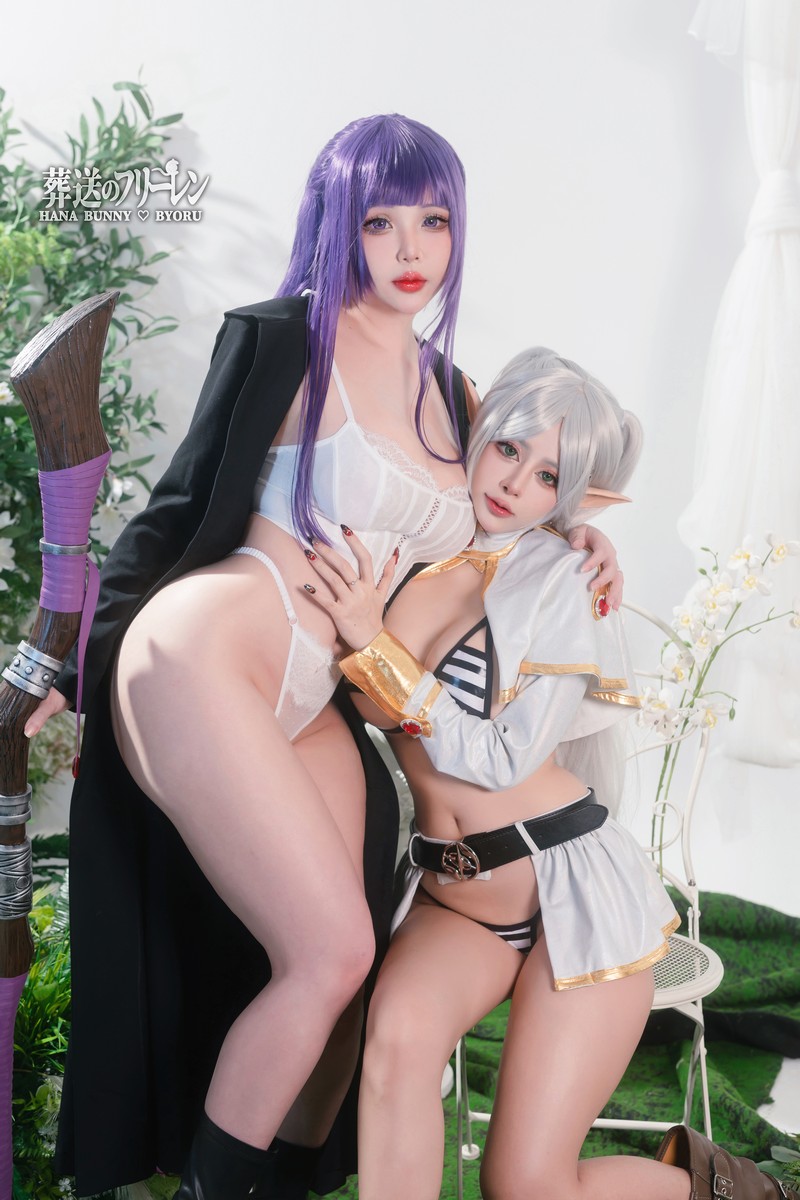 Hana Bunny 芙莉莲×菲伦 Cosplay写真｜Sousou no Frieren 高清图片合集[24P-256.1M]插图