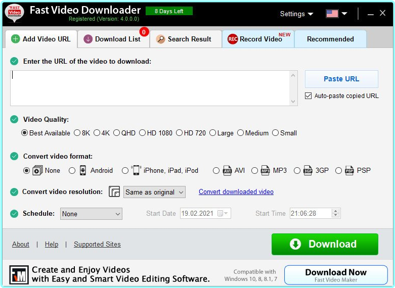 Fast Video Downloader 4.0.0.77 Multilingual – (60 MB) Fast Video Downloader 4.0.0.77 Multilingual – (60 MB)