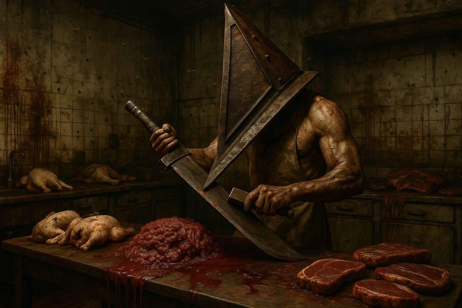 20250826-2330-Pyramid-Head-s-Disturbing-Kitchen-simple-compose-01k3m80f1tfhhbsd55apxgrsrs.png