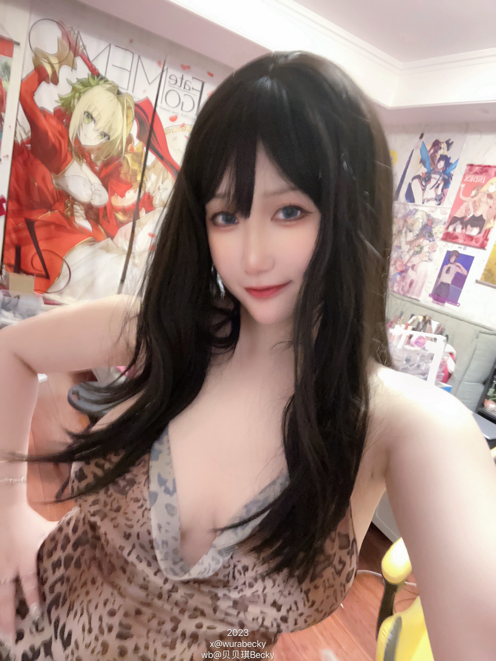 贝贝琪 Becky 黑发豹纹 主题 写真＋视频合集（25P｜1V｜162MB）插图5