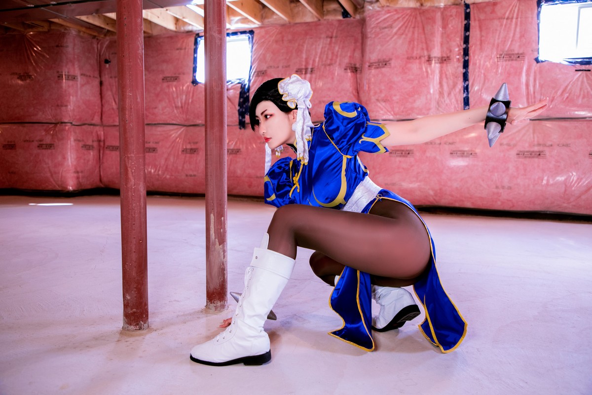 MissWarmJ Chun-Li Cosplay HD Photoshoot Set [54P-70.3M]插图3