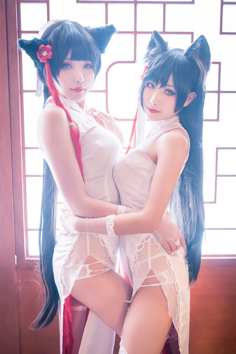 Hana Bunny 高雄×爱宕 Cosplay写真｜碧蓝航线 Takao & Atago 高清图片合集[8P-241.9M]插图6