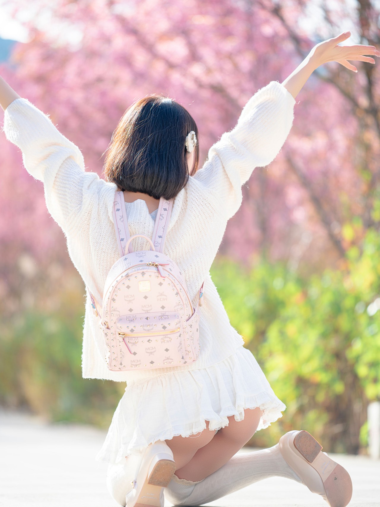 nagisa 魔物喵《樱花树下》写真，清新优雅的气质美女插图