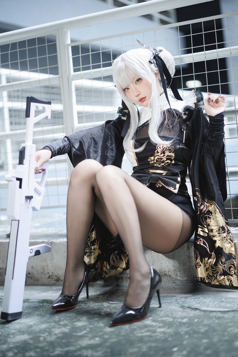 切切Celia 布兰浴衣 Blanc Cosplay NIKKE 写真 17P插图6