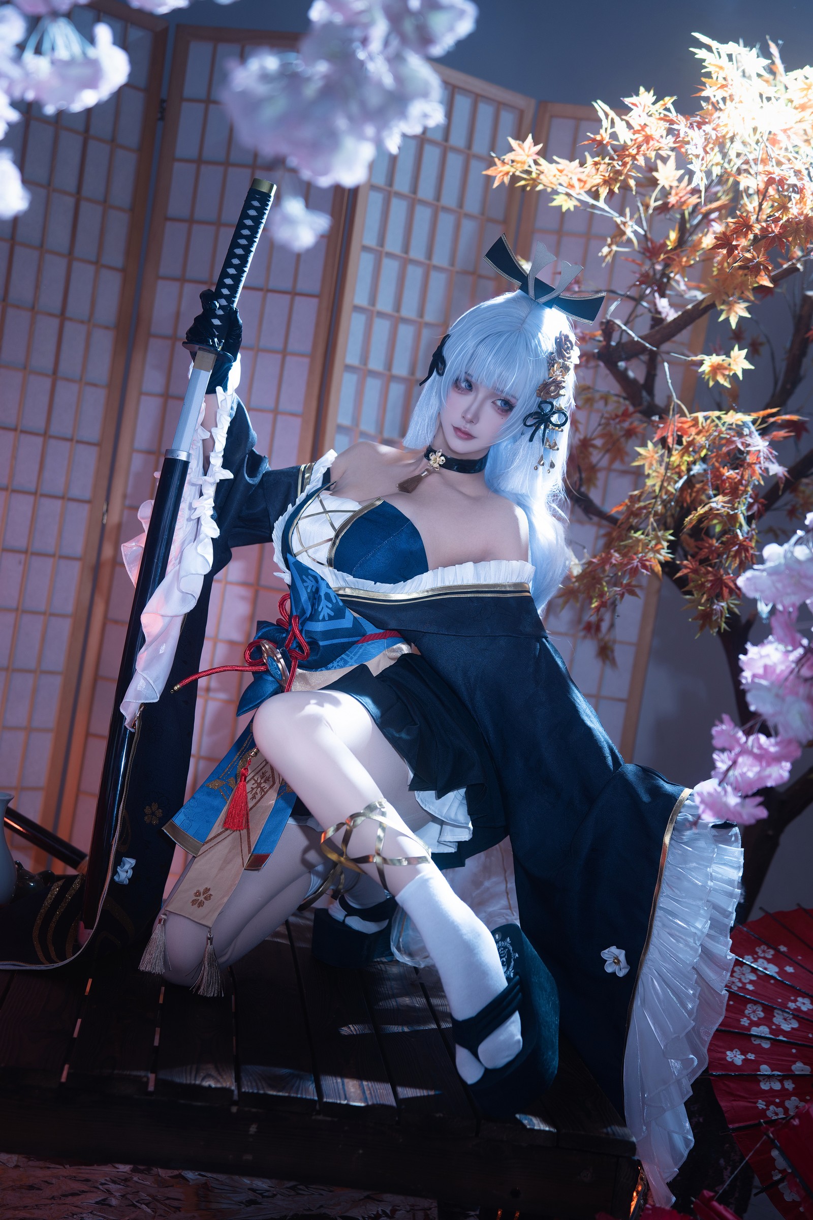 Seya-狮砸 – 原神 神里绫华·霜刃 Cos 高清写真（12P-195.6MB）插图6