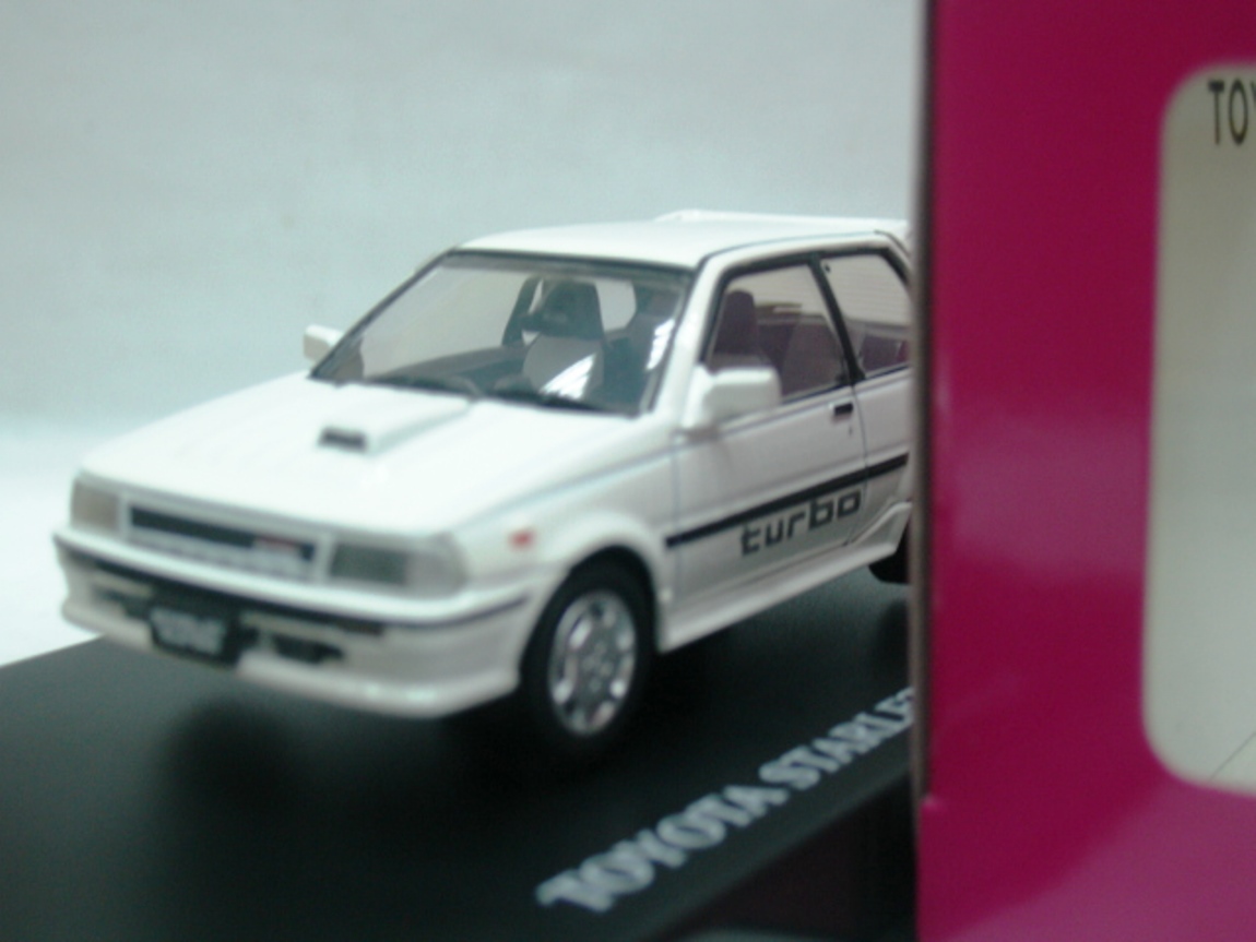 WOW EXTREMELY RARE Toyota Starlet Turbo-S EP71 RHD 1986 White 1:43