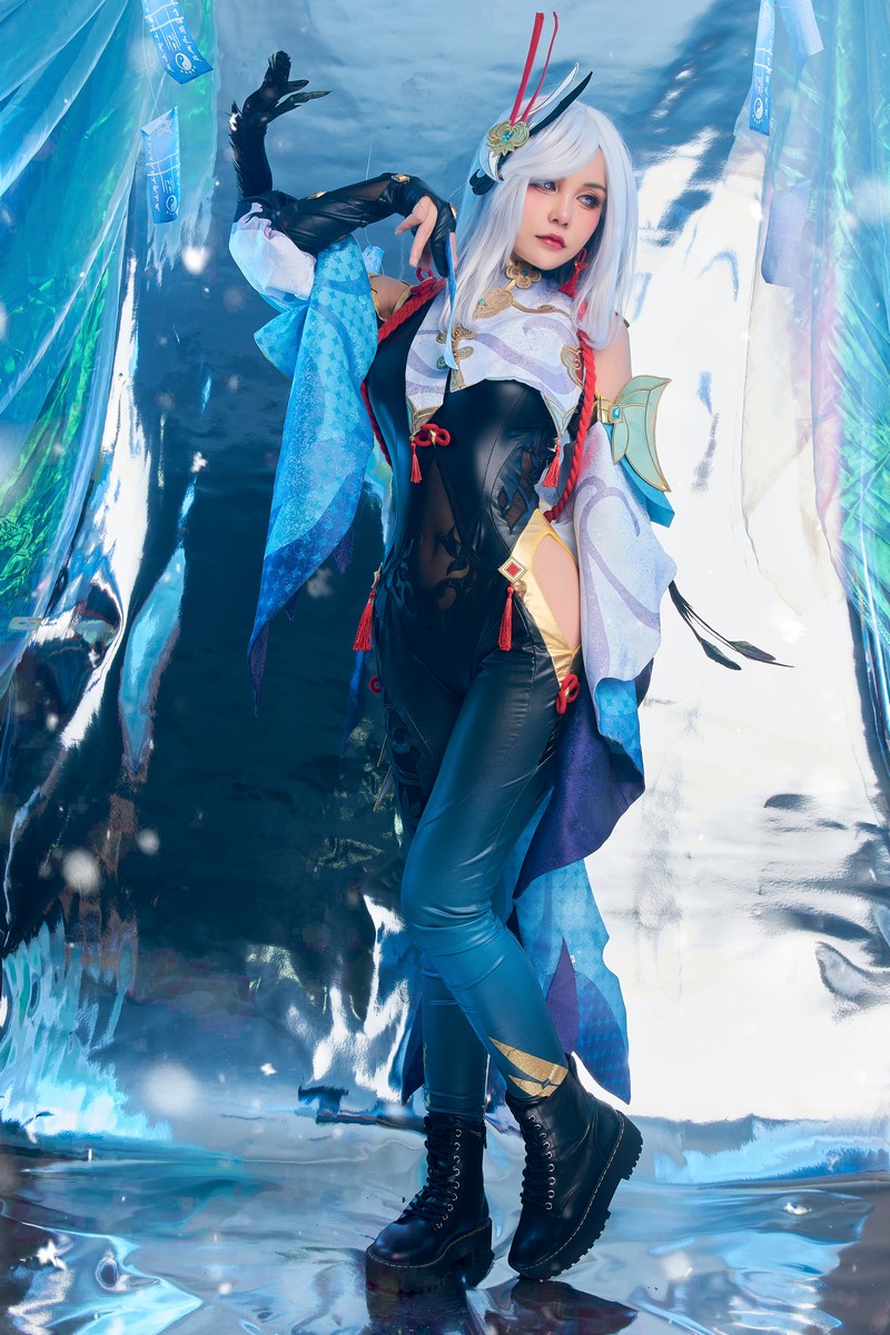 Joyce Lin2x Shenhe Cosplay Genshin Impact 写真集 89P插图8