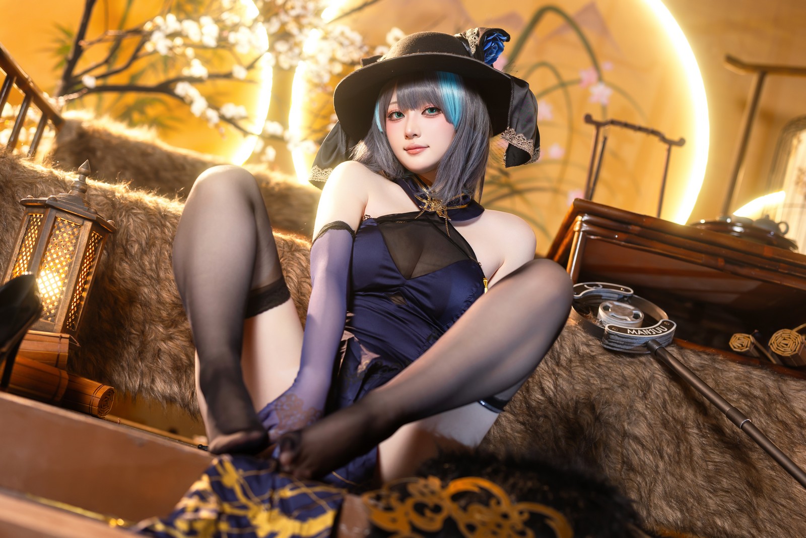 屿鱼 Yuyu 金装猫猫头 原创 Cosplay 写真集（60P｜747MB）插图7