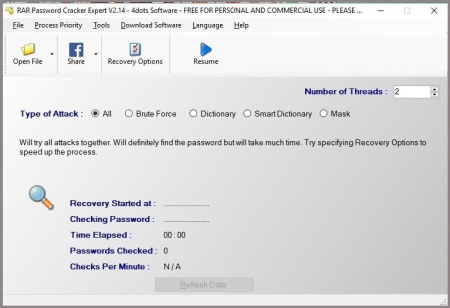 RAR Password Cracker Expert 2.14