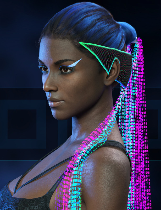 dForce Fierce Tales Hair for Genesis 3, 8, and 8.1 Females