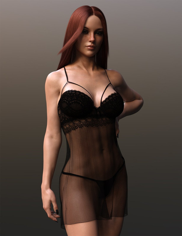 dForce X-Fashion Feminine Lingerie Set for Genesis 8 and 8.1 Females