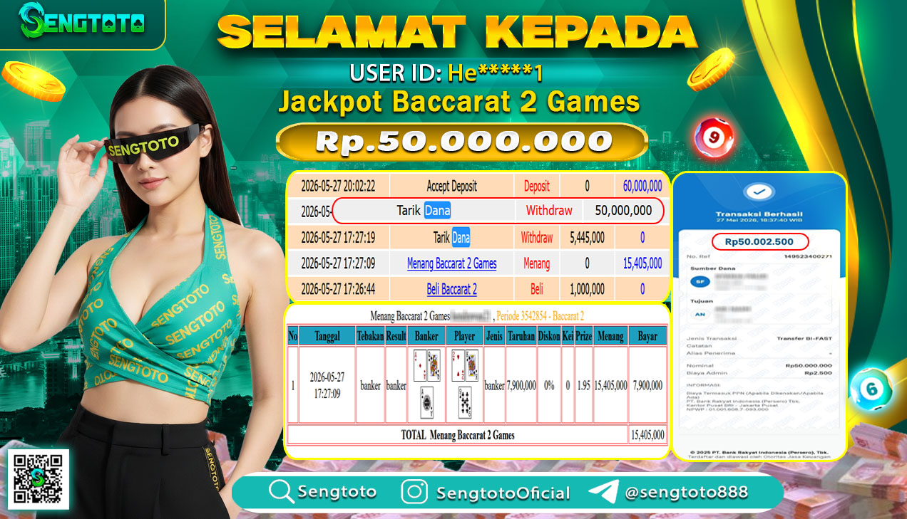 BUKTI PEMBAYARAN LIVEGAME BACCARAT 2 GAMES