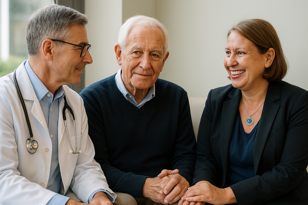 Charlotte Szene bei der Terminbegleitung mit Arzt und Patient