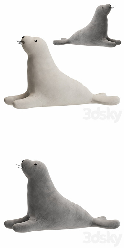 White Seal Plush Toy