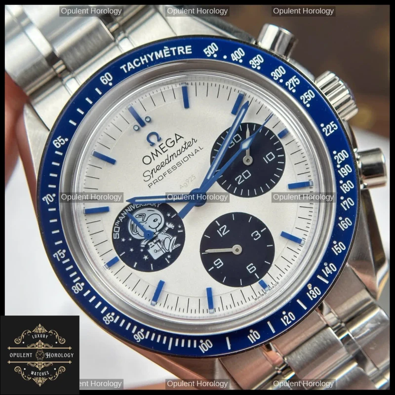 Omega Speedmaster Silver Snoopy 50th Anniversary 42mm Chronograph - Super Clone