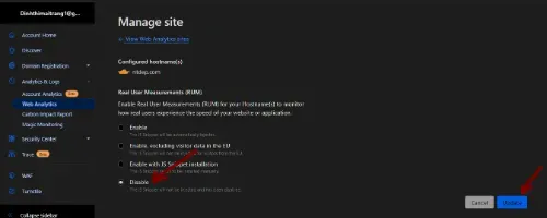 Disable Cloudflare RUM