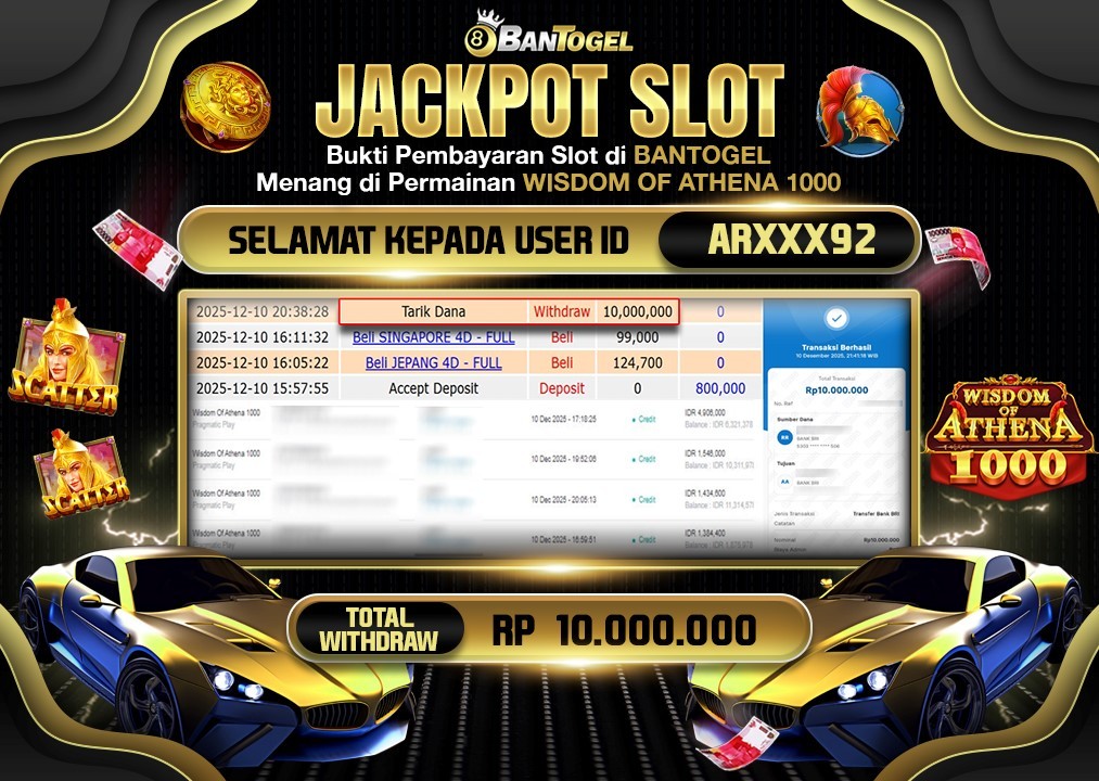 BUKTI JACKPOT LUNAS BANTOGEL