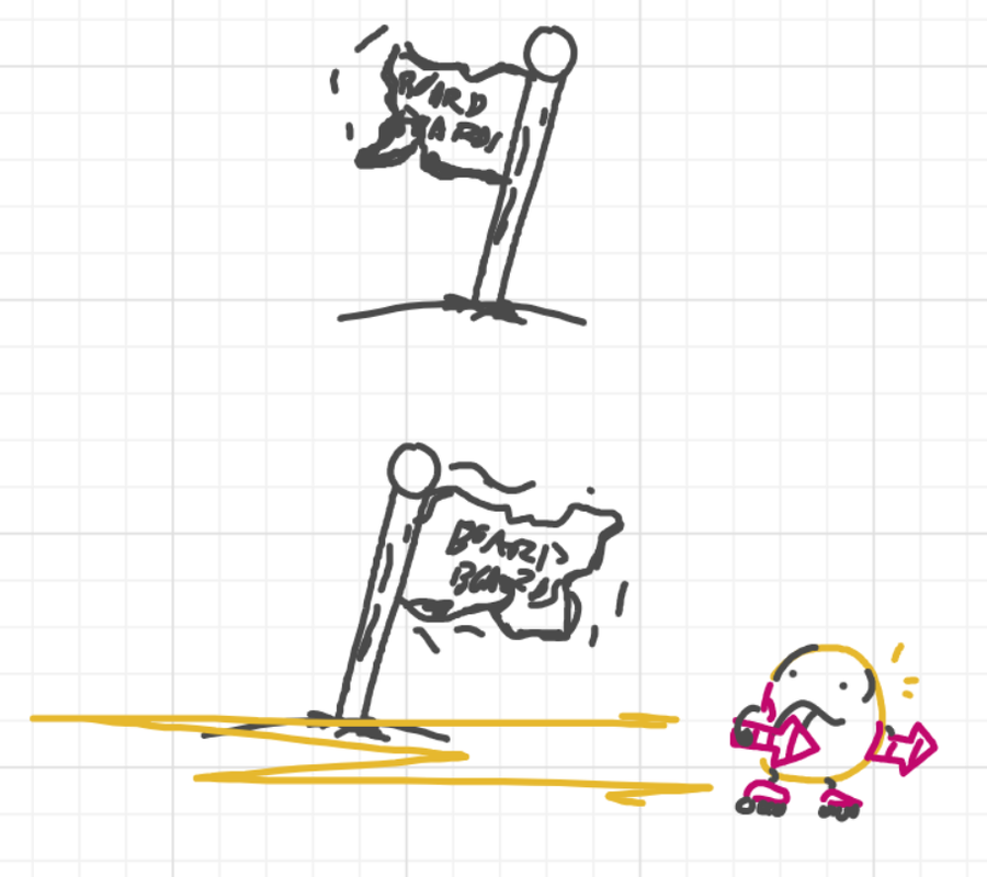 A panel from The Prime Number Few, episode eight of the Board Boards object show by Furretwalk/WalkingFurret.