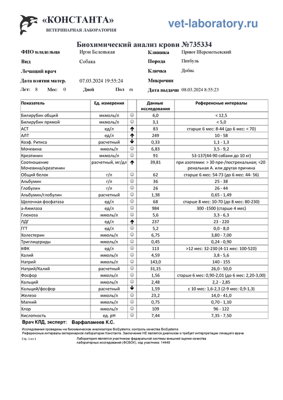 Биохимический анализ крови (735334)