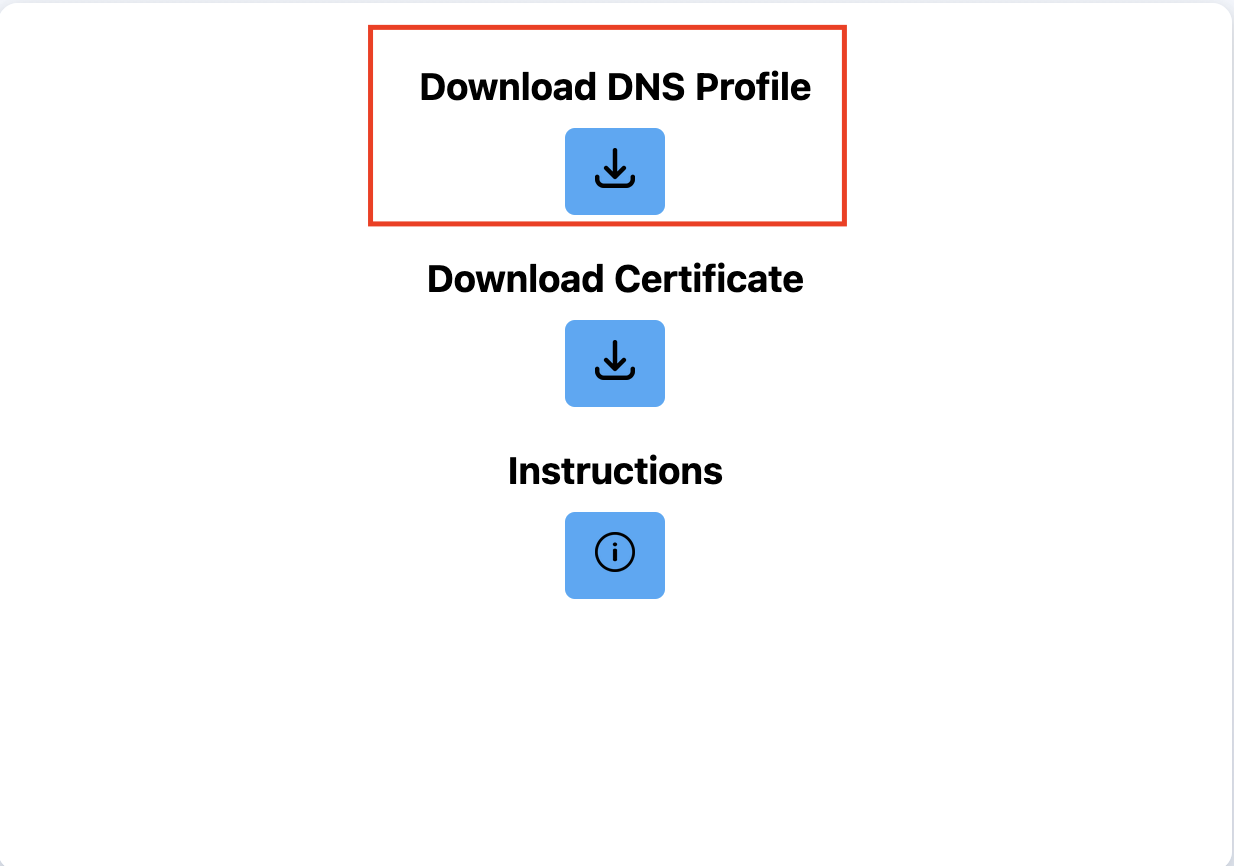 Download DNS Profile Download DNS Profile