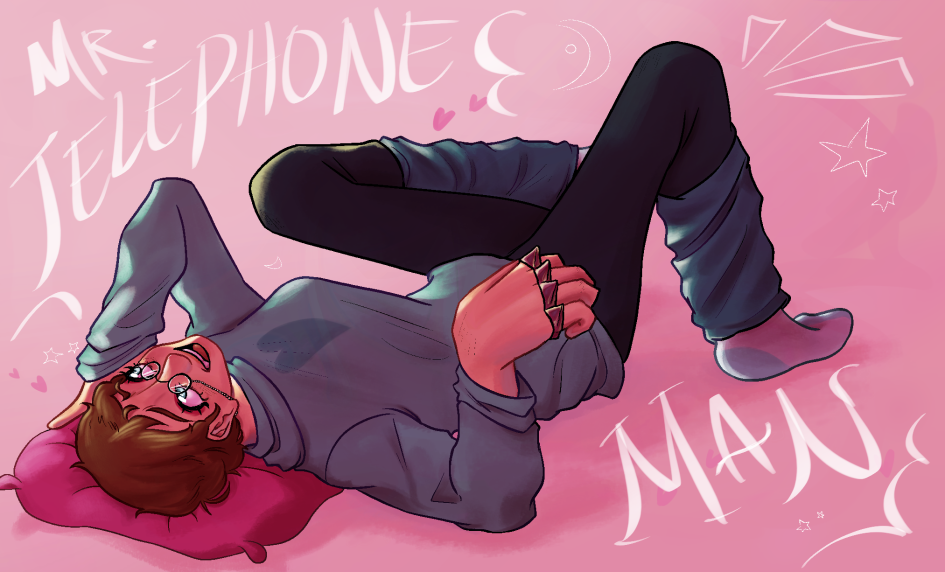 My oc, Magnus w the song "Telephone Man"