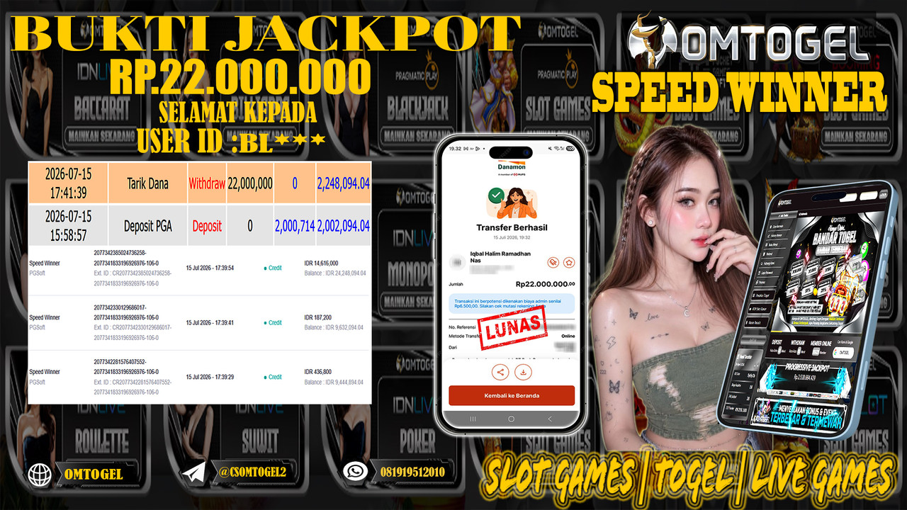 OMTOGEL JACKPOT PG SOFT SPEED WINTER Rp.22,000,000,- DIBAYAR LUNAS